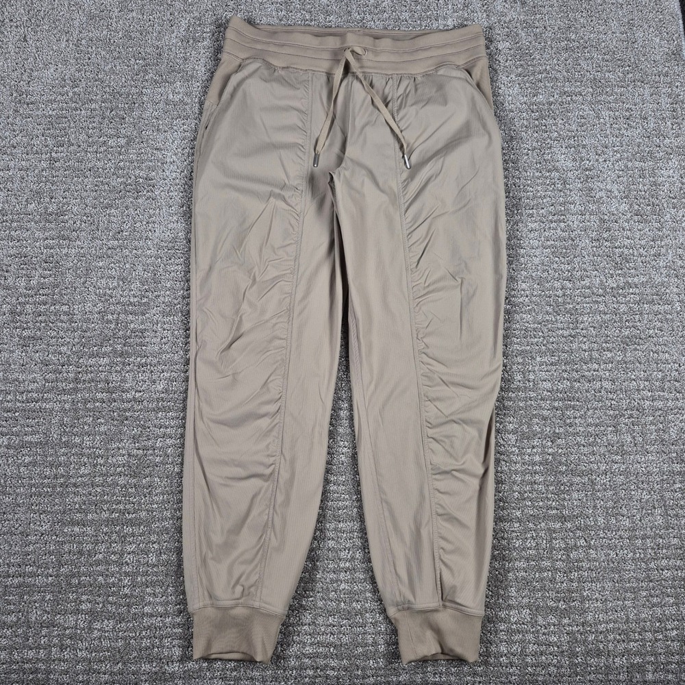 Lululemon Dance Studio Mid-Rise Jogger Womens 12 Full Length Sheer Oak Beige